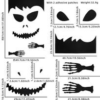 Scary Halloween Felt Door Stickers With Eerie Ghosts And Menacing Demons For Thrilling Atmosphere StyleB