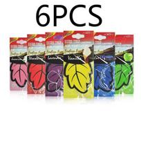3-60pcs Car Air Freshener Natural Scented Tea Paper Auto Hanging Vanilla Perfume Fragrance Leaf Shape Car Accessories Interior 6Pcs--mix