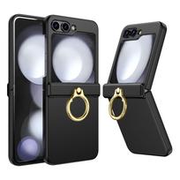 Applicable to Samsung Z flip7 mobile phone case all-inclusive hinge integrated metal ring bracket flip5 anti-drop protective case SM  Z flip5