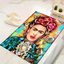 Frida Kahlo Kilimas Kilimėlis Svetainei Miegamajam Namams Sofos Dekoravimui, Vaikų žaidimams Neslystantis Grindų Kilimėlis 40x60cm( 15x23in )