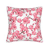 Pillow Case Vintage Plum Cherry Blossom Soft  Pillow Cover For Wedding Party Home Decor Novelty Pillowcases 30cmx30cm