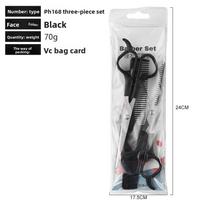 3Pcs/set Stainless steel haircut scissors hair comb barber shop bangs haircut hairdressing scissors thin flat cut barber tool scissors juoda