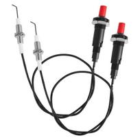 Grill Ignition System 2Pcs Piezo Igniter Propane Push Button Threaded Electrode Kit For Gas Fireplace Oven Kitchen Accessories