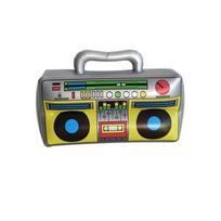 Inflatable Radio Prop Toy PVC Material Retro Boombox Design Lightweight Portable Handle for Party Events Photo Booth and Stage Decoration One Size