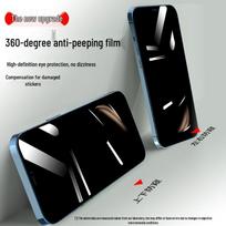 Privatumo apsaugos grūdintas stiklas: 360° apsauga nuo smalsių akių Apple 15 Pro, 15 Pro Max ir 15 Plus 13/13 Pro/14 juoda