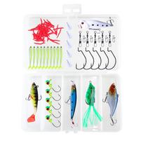 Kelių žvejybos masalų rinkinys Mišrių spalvų vobleriai Minkštų masalų rinkinys Dirbtinis kietas masalas Minnow Metalinis Jig Šaukštas Crankbait žvejybos reikmenys