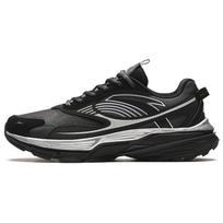 Anta Round Toe Lace-Up Shock Absorbing Wear-Resistant Low-Top Casual Shoes Men sneakers Gray Black 112418891-4 40 gray