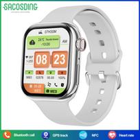 SACOSDING New Series 10 Watch 10 GPS Smart Watch NFC Bluetooth Call Wireless Charging IP67 Waterproof Smartwatch For Android IOS gray