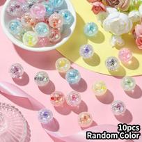 10/20/30pcs 16mm Bubble Gum Beads 11 Color Acrylic Crack Round Bubble Gum Beads AB Color Large Beads Jewelry Making Crafts Bulk 10pcs beige