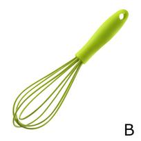 Mini silikoninis kiaušinių plakiklis, buitinis rankinis kremo, kiaušinių maišytuvas, kepimo įrankis, virtuvės L9F2 yellow-green-1pcs