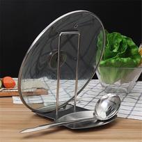 Desktop Stainless Steel Pan Pot Cover Lid Rack