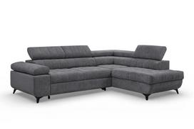 Kampinė sofa Dragonis L, 203x338x97 cm, pilka