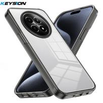 KEYSION Transparent Case for Realme 13 5G 12 12X 5G Soft TPU+PC Anti-slip HD Clear Shockproof Phone Cover for Realme 12 Pro+ 5G for Realme 13 5G