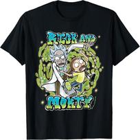 Rick & Morty Graffiti Portal T-Shirt S juoda