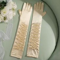 Mittens Long Finger Mittens Events Activities Dress Evening Party Gloves Wedding Bridal Gloves vyno raudonos spalvos