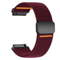 Dirželis Amazfit GTS 4/2/2e/3/GTS2 Mini/GTR/4/3/Pro/GTR2/stratos Magnetinis nailoninis apyrankė Amazfit bip 5 6 20mm/22mm Laikrodžio dirželiai 20mm watch straps vyno raudonos spalvos