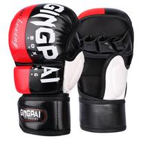 Professional Quality Mma Half-Finger Fighting Boxing Gloves Thickened Sanda Free Fighting Mixed Martial Arts Exercise Gloves M
