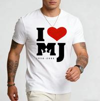 Michael Jackson Short Sleeved Unisex Women Tshirt MJ Fan Casual Wear Couple Outfit Adults Cotton T Shirt S