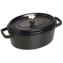 Staub - ovalus ketaus puodas 3,2 l, juodas