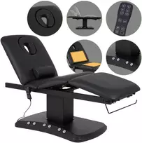 Habys Elektrinis masažo stalas Serenity ERGO 4 Satin Comfort su šildymu, juodas