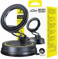 Baseus Automobilinis magnetinis laikiklis telefonams su siurbtuku PrimeTrip VC2 Flex, juodas
