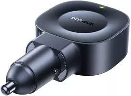 Baseus Automobilinis įkroviklis 12-24V 45W USB-C PD su ištraukiamu 0.8m USB-C laidu PrimeTrip VR2, juodas