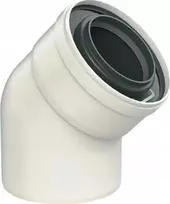 Almeva LIK dūmtraukio alkūnė d60/100, 45'