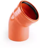 PVC lauko kanalizacijos alkūnė PIPELIFE, DN160 x 45°