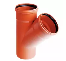 PVC lauko kanalizacijos trišakis PIPELIFE DN160 x 110 x 45°