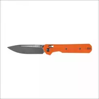 Sulankstomas peilis KNIVESPL The First Sandvik 14C28N, oranžinė G10, Stonewashed/Satin