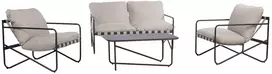 Lauko baldų komplektas Sodo baldų komplektas KORO table, sofa and 2 armchairs