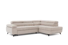 Kampinė sofa Dragonis L, 203x269x97 cm, smėlio spalvos
