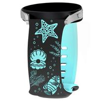 Ocean Series Laser-Engraved Two-Color Silicone Sports Strap for Samsung, Huawei, Galaxy Watch 5/6 20mm juoda