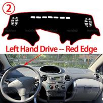 Dashboard Cover for Toyota Yaris XP10 XP20 First Generation 1999-2006 Anti-dirty Mat Pad Sunshade Dashmat Protect Car Accessorie Left Hand Red Edge