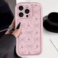 Pink bow for iphone17pro mobile phone case Apple 15 foreign trade 14 Korean 13promax new 16E iPhone 17