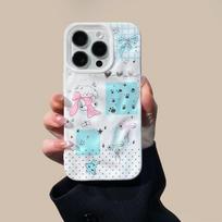 ins wind cartoon puppy suitable for Apple 16Pro mobile phone case diagonal span iPhone15/14 lanyard protective case 13 apple 11