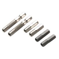 6pcs Bit Adapter 1/4  Hex To 4mm Socket Adapter Screwdriver Bit Holder For Hex Shank Electric Screwdriver Socket Tools