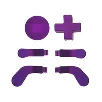 6pcs Game Controller Trigger Button for XBOX ONE ELITE 2 Keycap Replacement Set Replacement Set violetinė