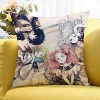 Anime Witch Hat Atelier Various Sizes Square Pillow Case For Car Home Bedchamber Decor Peach skin 18*18(CM)-1Pcs