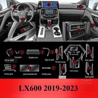 For Lexus LX LX570 LX600 2016- TPU Transparent Film Interior Sticker Center Console Gear Navigator Door Panel Car Accessory Right Driver Seat