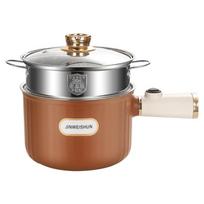 304 Stainless Steel Electric Cooker with Steamer Multi-function Mini Hot Pot for Dorm/Home kava