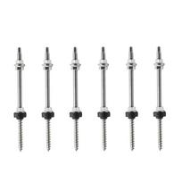 A60z25cm Solar Hanger Bolts Solar Panel Roof Mounting Screws M10 Solar PV Panel Mounting Bracket For Fixing Solar Panel 6Pc Dura NONE