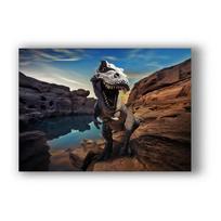 Juros periodo parko dinozaurų plakatas didelės raiškos spausdintas drobės drobės sienos paveikslas 21cm×30cm NoFrame