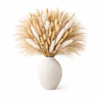 Dirbtinių gėlių puokštė beige ir chaki, 101 vnt.