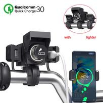 PD QC3.0 Motorcycle USB Charger Type C Fast Charging Socket Handlebar Mounting Power Adapter for Bike Moto juoda