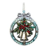 Yousheng Bell Stained Glass Orament Small Bell Suncatcher Window Christmas Tree Hanging Ornaments for Christmas Home Decor 1pc
