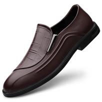 Classic Men's Genuine Leather Shoes Fashion Genuine Leather Male Business Flat Shoes Breathable Mens Formal Office Working Shoe 37