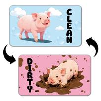 Clean Dirty Indicator Dishwasher Magnet Sign Non-Scratch Dishwasher Sticker  Household Use 4
