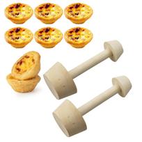 2PCS Wooden Dessert Tamper, Double Side Dessert Tamper Egg Dessert Pusher Dough Tamper DIY Cake Dessert Baking Tool For Dessert Baking One Size