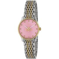 Gucci YA1265030 G-Timeless 29mm Moteriškas laikrodis su rožiniu ciferblatu ir bičių motyvu 29mm rožinė